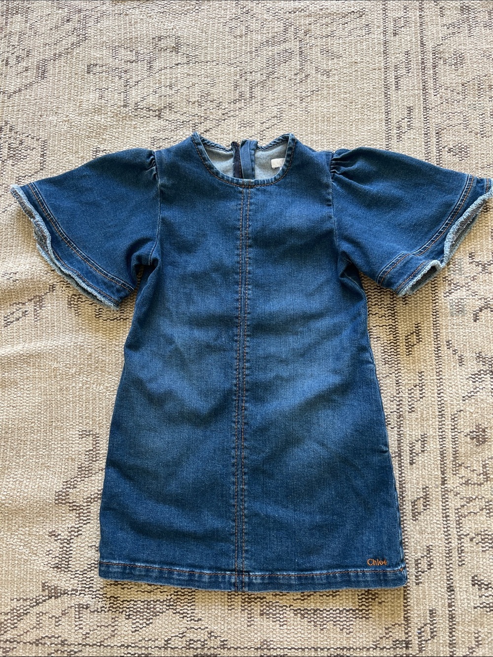 Chloe Girls Denim Dress in Dark Blue